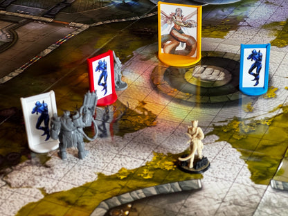 GM Screen Portrait Initiative Tracker  Magnetic Turn Marker & Art Standees - Eagle and Crown